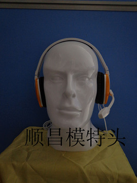 头模 玻璃钢模特头 耳机眼睛展示架 抽象模特展示头 假人头