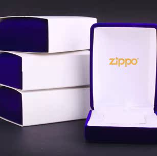 ZIPPO打火机礼盒 高档 蓝色绒布礼盒 绒布礼盒 专柜包装盒 锦盒