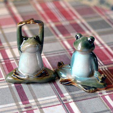爆款 新古典现代陶瓷家居装饰摆件结婚礼物生日礼品 健康的小青蛙