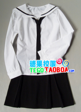秋季学院风长袖制服台湾风格长袖女生校服套装学生班服订制
