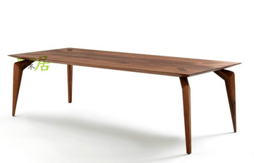 北欧美式新中式混搭现代实木餐桌长方形胡桃桃木简约木质单层整装
