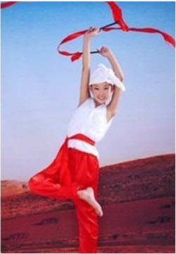 陕北民族服装阿宝服儿童表演服毛背心演出服民歌舞蹈舞台演出服