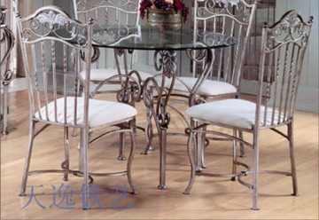 包邮 欧式铁艺餐厅桌椅 玄关桌椅茶几咖啡桌装饰阳台露台休闲