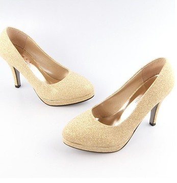 2012新款韩版红色金色婚鞋浅口防水台高跟鞋婚鞋伴娘新娘鞋礼服鞋