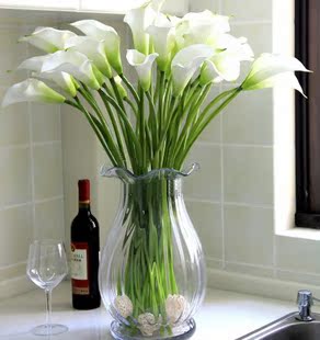 40cm大花瓶 欧式玻璃花瓶 花插 高档花瓶 时尚家居 25-40cm特价