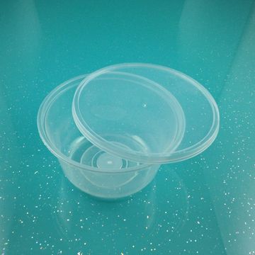一次性饭盒 碗 餐盒 环保PP塑料 微波炉 保鲜盒 圆形 850毫升50个