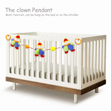 婴儿小丑造型床围挂件儿童推车摇铃玩具宝宝床铃挂bb车装饰