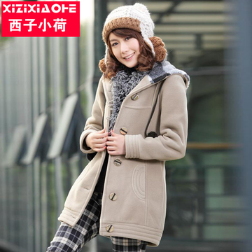 西子小荷2014年冬装新款韩版甜美中学生绒衣外套女加厚少女外套潮