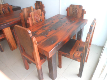 老船木家具 船木餐桌椅 茶桌 茶台 餐桌餐椅 厂家直销 船木家具
