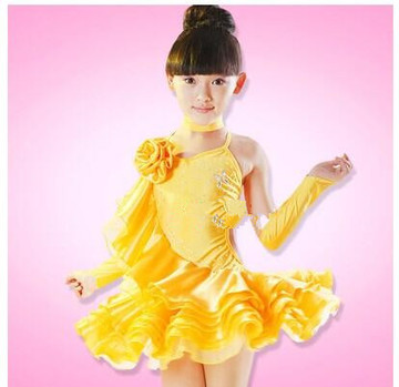 特价儿童拉丁舞服装新款女童练功服少儿恰恰舞裙比赛舞蹈服表演服
