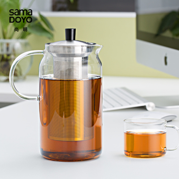 尚明耐热玻璃茶壶花茶壶不锈钢过滤泡茶壶水壶加厚玻璃茶具纯手工