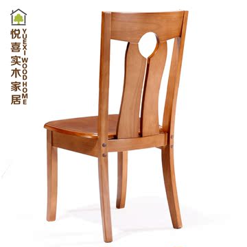 实木餐椅白色橡木椅子时尚现代简约休闲靠背椅餐厅家用凳子电脑椅