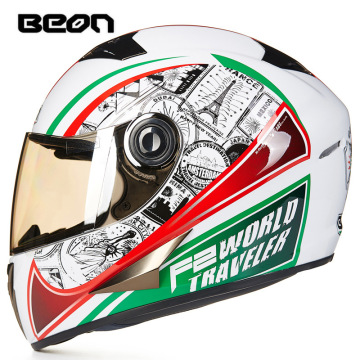 BEON头盔全盔 摩托车头盔冬盔减速防眩 跑盔公路赛头盔B-500