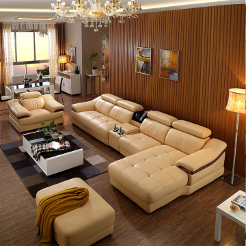 真皮沙发现代简约进口头层牛皮沙发大小户型客厅组合转角皮艺沙发