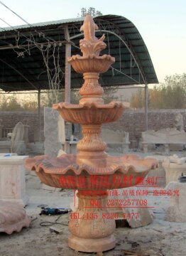 大理石水景喷泉水钵雕塑石雕水钵欧式大型室外广场喷泉景观摆件