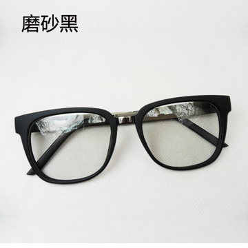 2015磨砂黑金属大框韩版男女时尚新款 装饰品眼镜框架 挡风平光镜