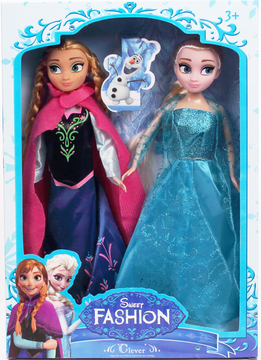 特价包邮 迪士尼Frozen冰雪奇缘芭比娃娃爱莎与安娜单装礼盒