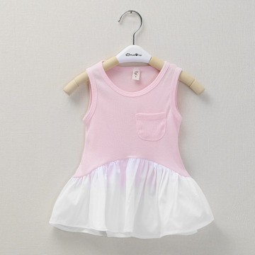2014夏季女童背心裙 粉色短裙儿童无袖连衣裙白色公主裙童装特价