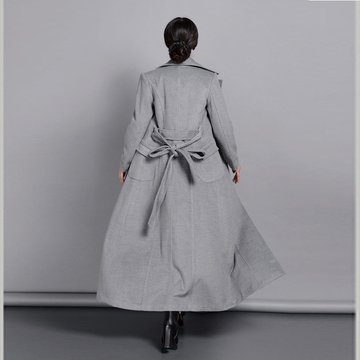 2015秋冬新款女装 修身羊绒外套单排扣气质特长款双面呢大衣打折