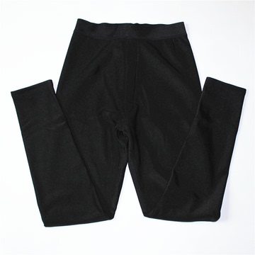 YEX/雅尔香黑色光面超柔光泽裤一体裤单层加厚男士保暖裤 Y8203