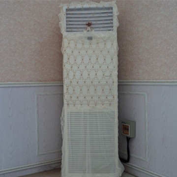 美的格力海尔简约时尚五星花空调柜机罩空调罩蕾丝空调防尘罩2P