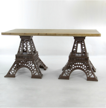 欧式家具铁艺桌椅吧台桌椅咖啡桌椅 创意埃菲尔铁塔长椅北欧餐桌