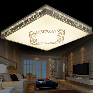 led长方形客厅吸顶灯简约现代正方形大气温馨婚房卧室小遥控灯具
