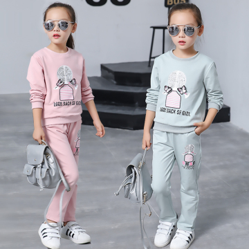 童装女童秋季2016新款中大童韩版宝宝纯棉运动套装儿童休闲两件套