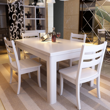 餐桌 实木餐桌 小户型餐桌 餐桌椅组合 长方形田园餐桌 实木饭桌