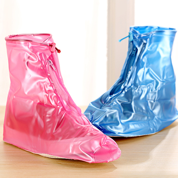时尚防雨鞋套 男女加厚底PVC防水鞋套 儿童耐磨防滑雨靴套
