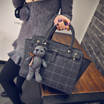 潮流可爱小熊女包手提包2015新款韩版女士大容量斜跨单肩包蝙蝠包