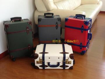 韩国复古万向轮拉杆箱男女行李箱登机旅行箱包20寸海关锁现货皮箱