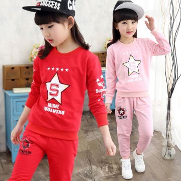 2016新款韩版女童中大童瘦身运动休闲套装外套包邮
