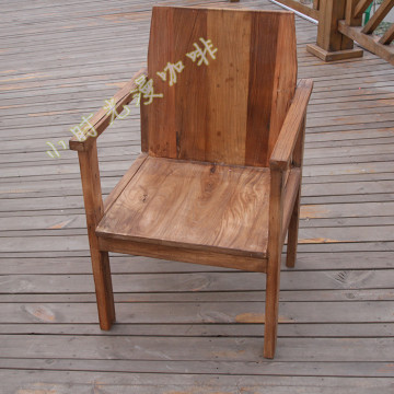 漫咖啡桌椅 咖啡椅 老门板老榆木实木椅 酒吧餐厅咖啡店椅子 特价