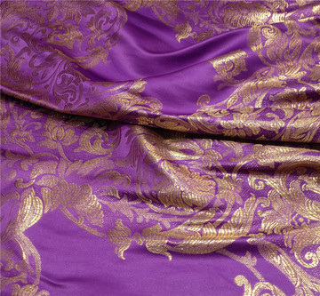 法国代购 真丝混纺织锦 高级定制面料服装布料 m633
