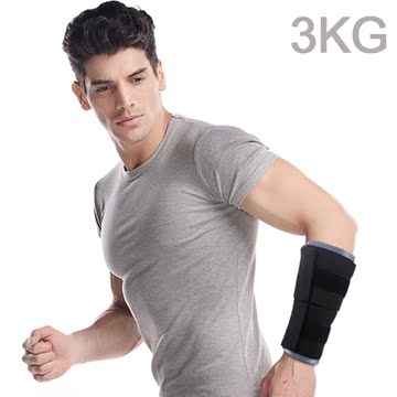 负重护腕 电镀钢板 透气 手套手臂 隐形 可调节绑手腕沙袋 3KG