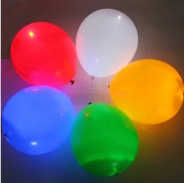 婚礼聚会晚会酒吧装饰气球 许愿夜光气球批发情人节LED发光气球