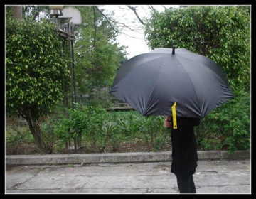 新款长柄黑柠檬小黑伞双层伞面抗风遮阳伞超强防晒伞防紫外黑胶伞