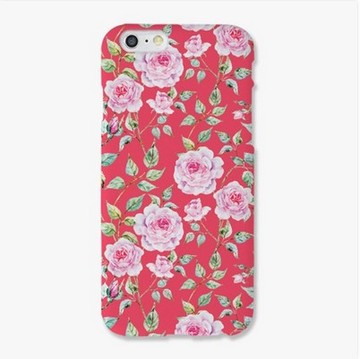 韩国正品代购2015中国风粉色蔷薇花手机壳iPhone6\\6 plus包邮