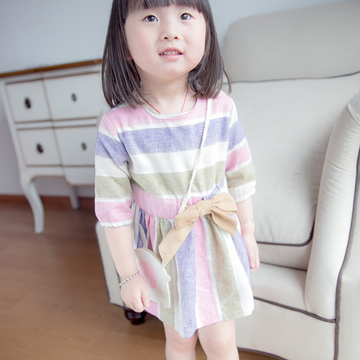 2015童装夏季新款女童短袖连衣裙婴幼儿夏装0-1-2-3岁女宝宝裙子