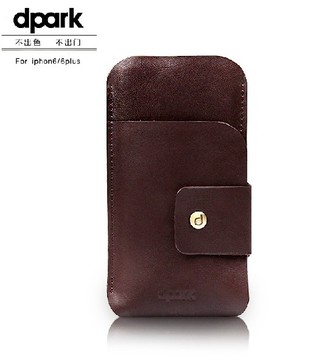 d-park iphone6手机套4.7 苹果6plus保护套5.5寸真皮套壳商务双机