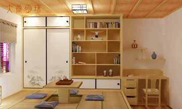 定制韩日式榻榻米地台书柜书桌组合床儿童房书房飘窗实木卧室组装