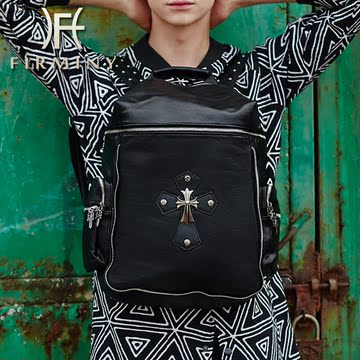 Firminy原创设计2015夏新款双肩包 潮男背包休闲书包韩版时尚男包