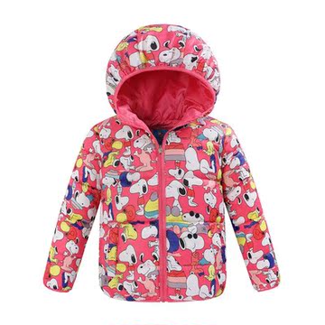 史努比中小童服外套短款连帽2015婴幼儿宝宝童装棉衣