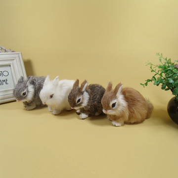 仿真兔萌兔橱窗家居摆件动物模型手工制作节日礼物儿童玩具工艺品