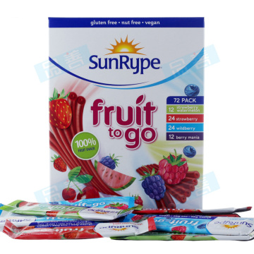 加拿大sunrype FRUIT天然无添加果丹皮水果条72条整盒装