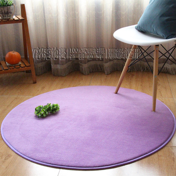 加厚珊瑚绒圆形地毯电脑椅垫卧室床边毯定制瑜伽垫吊篮地垫防滑