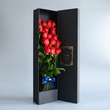 THEONE 厄瓜多尔进口18支红色玫瑰花礼盒同城鲜花速递七夕情人节