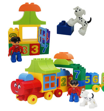 儿童启蒙玩具益智积木1-3周岁早教玩具大颗粒积木数字火车