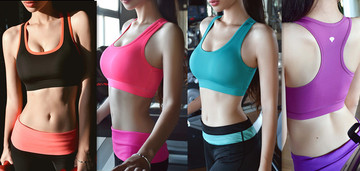 运动内衣郑多燕健身上衣减肥瘦身跳操健身房瑜伽3级防震撞色设计